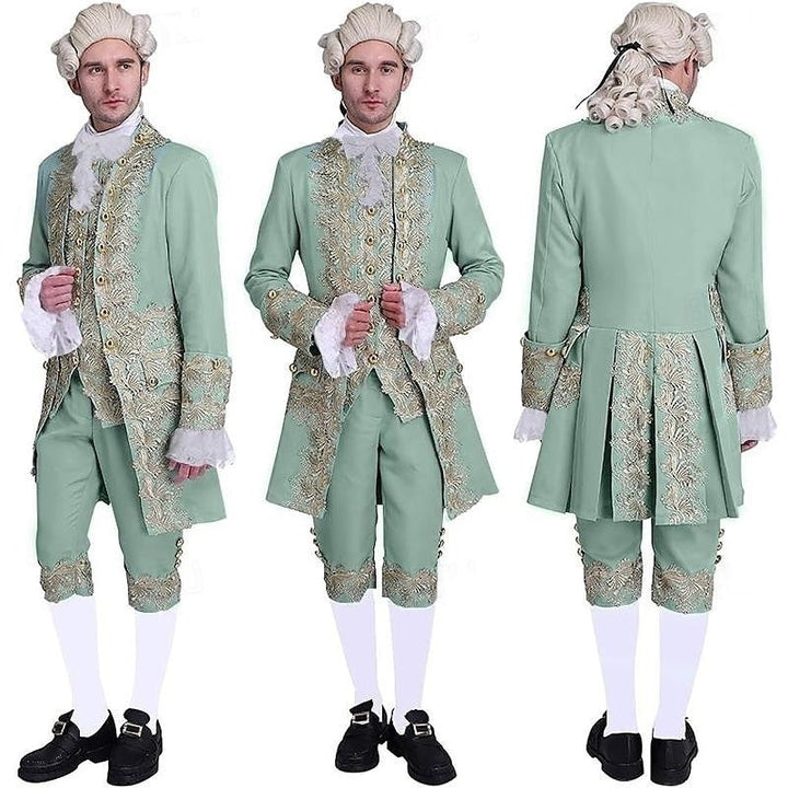 Men's Royal Halloween Carnival Performance Party Baroque Victorian Rococo Outfits