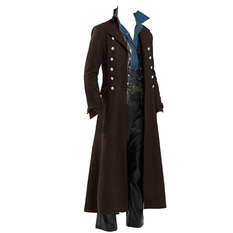 Men's Medieval Ren Faire Pirate Pirate Steampunk Festival Coat