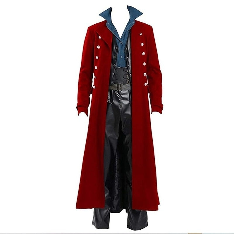 Men's Medieval Ren Faire Pirate Pirate Steampunk Festival Coat