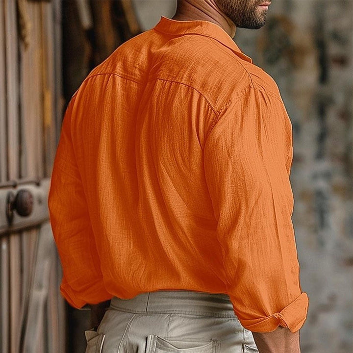 Men's Retro Vintage Medieval Renaissance Viking Solid colour Pirate Halloween Carnival Vacation Casual Daily Shirt