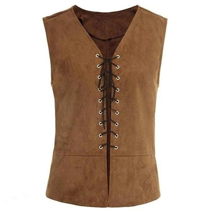 17th Century Vampire Pirate Knight Ritter Viking Celtic Knight Retro Vintage Punk & Gothic Medieval Renaissance Suede Vest