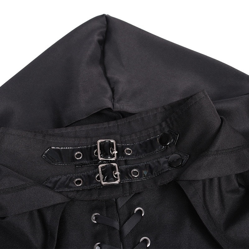 Retro Vintage Punk & Gothic Medieval Ren Faire Witch Plague Doctor Viking Solid colour Unisex Fantasy Walpurgis Night Masquerade Party Cape Cloak