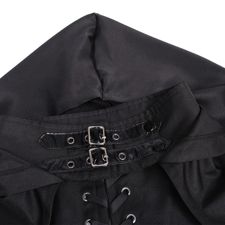 Retro Vintage Punk & Gothic Medieval Ren Faire Witch Plague Doctor Viking Solid colour Unisex Fantasy Walpurgis Night Masquerade Party Cape Cloak