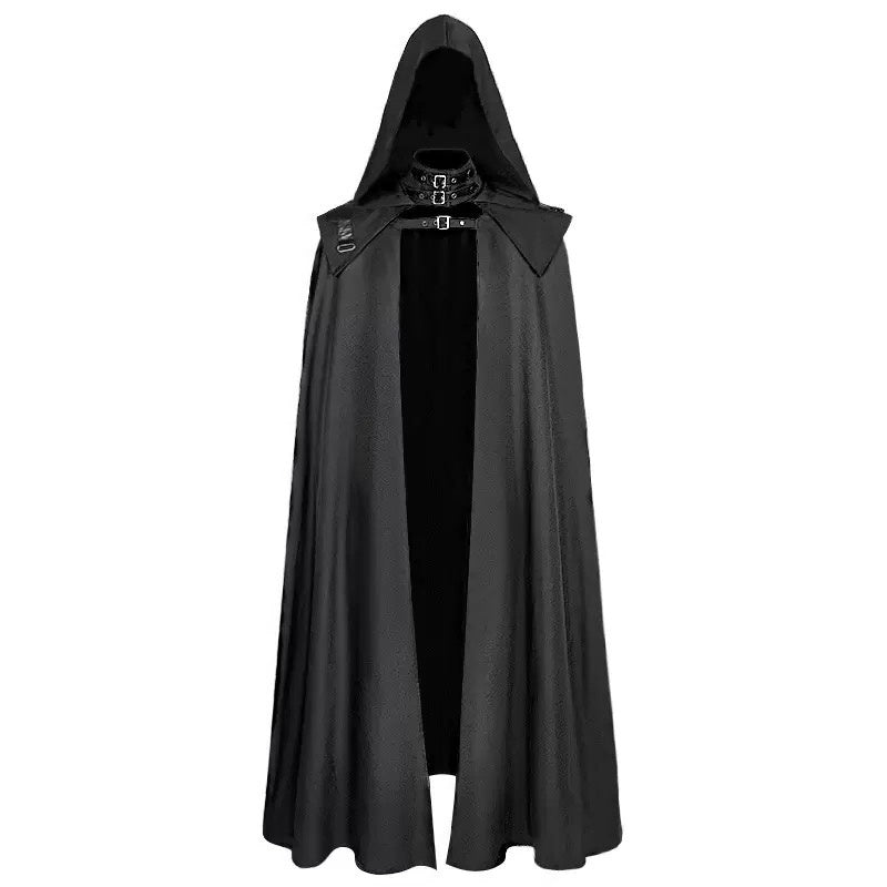 Retro Vintage Punk & Gothic Medieval Ren Faire Witch Plague Doctor Viking Solid colour Unisex Fantasy Walpurgis Night Masquerade Party Cape Cloak