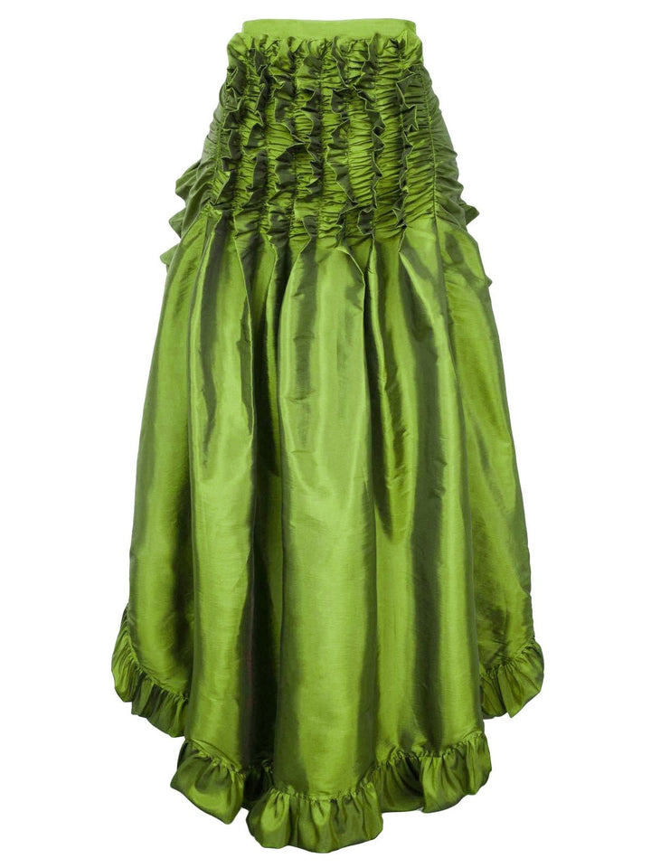 Retro Vintage Medieval Renaissance Pirate Elven Flounced Asymmetric Hem Plain Women's Celtic Fantasy Masquerade Event / Party Skirts