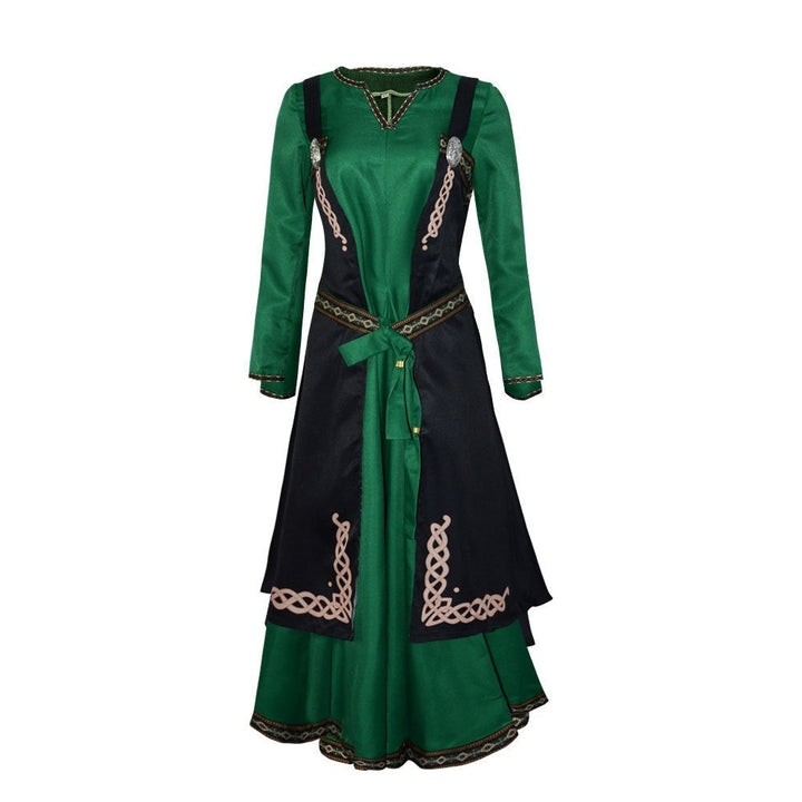 Women's Celtic Viking Fantasy Halloween Carnival Masquerade Party / Evening Festival Medieval Renaissance Cocktail Prom Dress