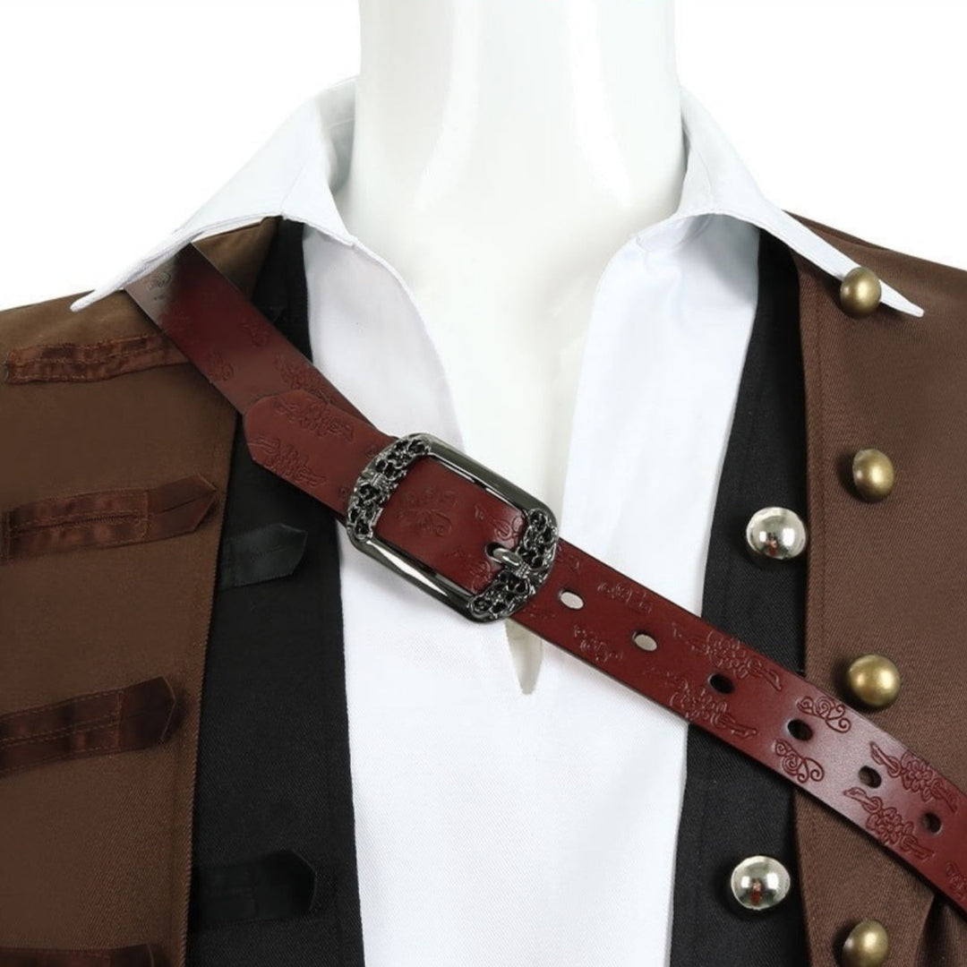 Men's Pirates of the Caribbean Pirate Jack Sparrow   Masquerade Party Cosplay Costume