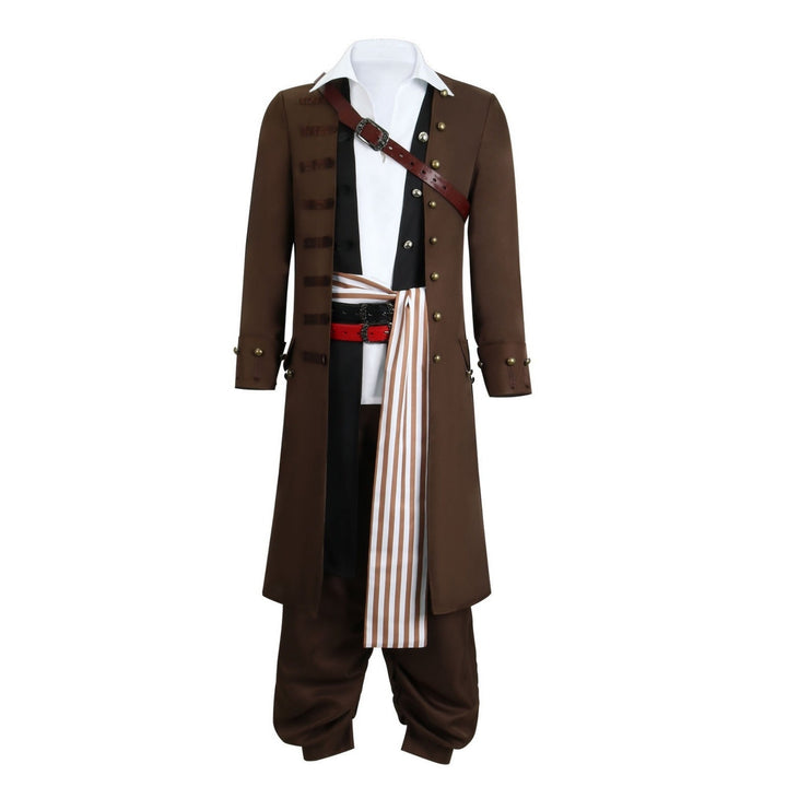 Men's Pirates of the Caribbean Pirate Jack Sparrow   Masquerade Party Cosplay Costume