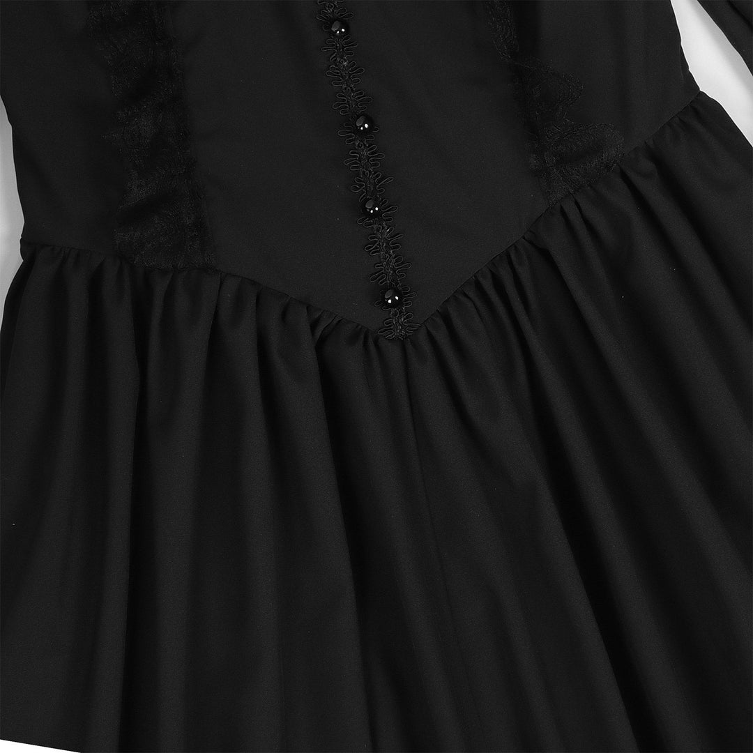 A-Line/Princess Square Neck Long Sleeves Floor-Length Medieval Renaissance Elven Cocktail Prom Dress