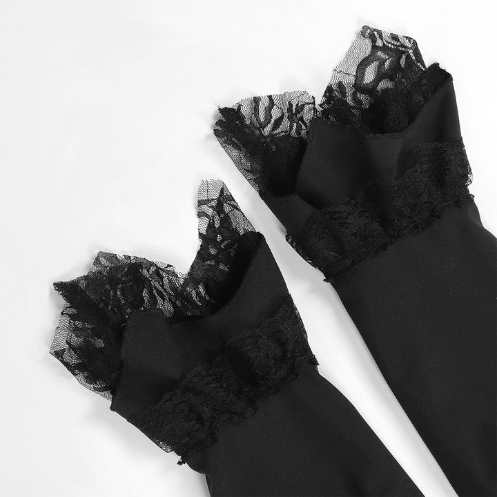 A-Line/Princess Square Neck Long Sleeves Floor-Length Medieval Renaissance Elven Cocktail Prom Dress