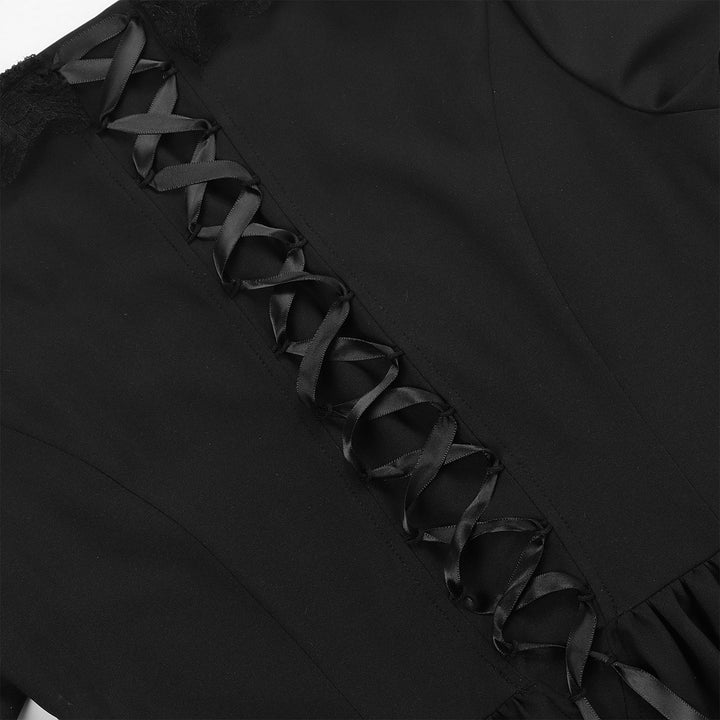 A-Line/Princess Square Neck Long Sleeves Floor-Length Medieval Renaissance Elven Cocktail Prom Dress