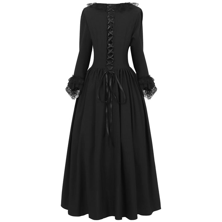 A-Line/Princess Square Neck Long Sleeves Floor-Length Medieval Renaissance Elven Cocktail Prom Dress