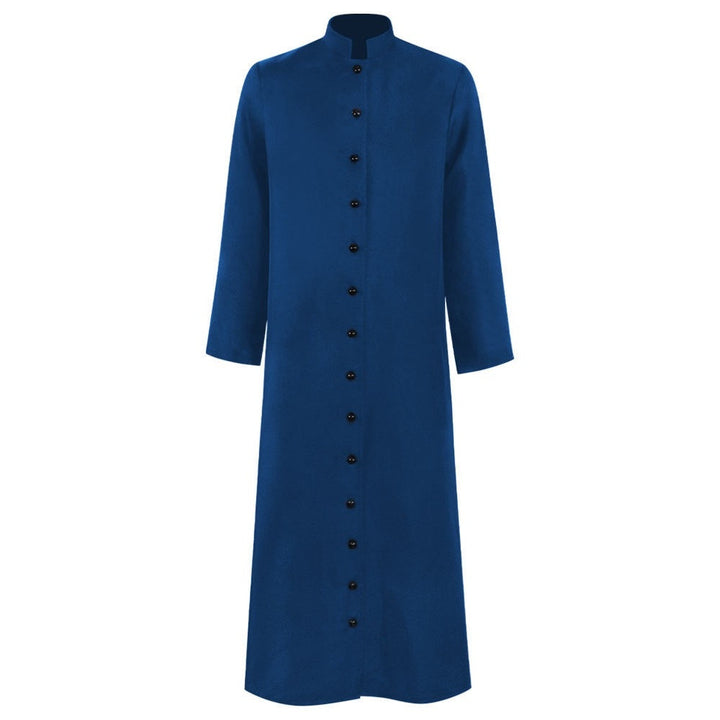 Men's Masquerade Priest Solid Coloured Standing Collar Steampunk Halloween Masquerade Retro Vintage Medieval Cosplay Coat