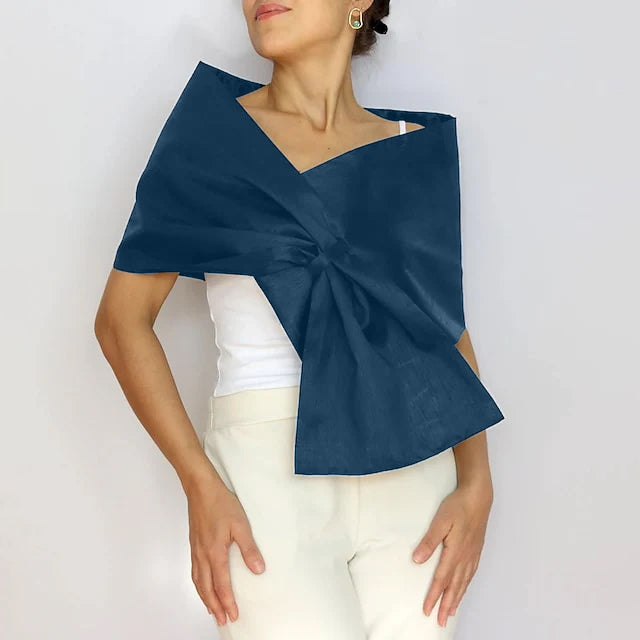 Women‘s Wedding Guest Wrap Pure Elegant Sleeveless Taffeta Wedding Wraps With Pure colour