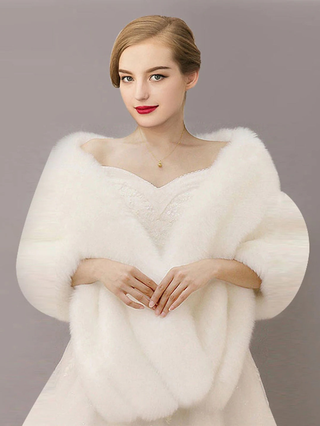 Women's Wedding Bridal Sleeveless Wrap/Shawls With Pure colour