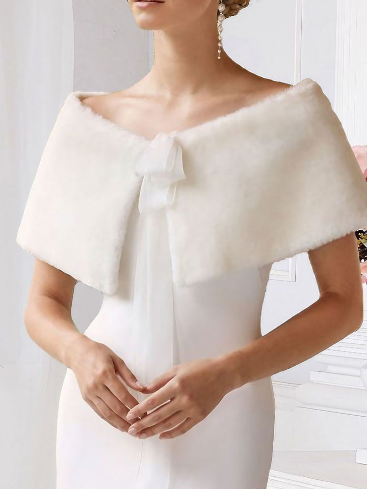 Women's Wedding Bridal Sleeveless Wrap/Shawls With Pure colour