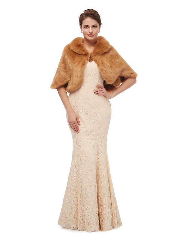 Women's Wedding Bridal Sleeveless Wrap/Shawls With Pure colour