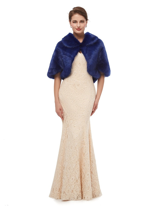 Women's Wedding Bridal Sleeveless Wrap/Shawls With Pure Color