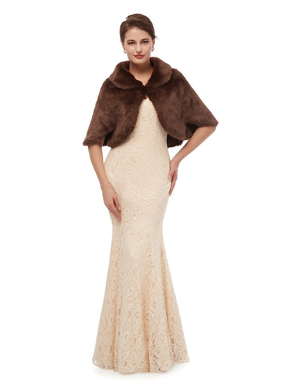 Women's Wedding Bridal Sleeveless Wrap/Shawls With Pure colour