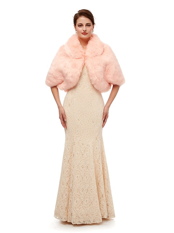 Women's Wedding Bridal Sleeveless Wrap/Shawls With Pure colour