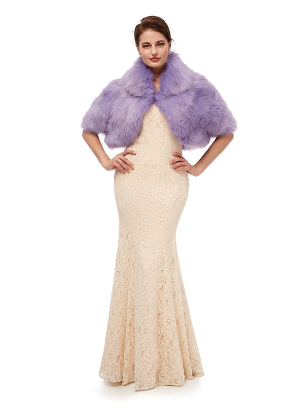 Women's Wedding Bridal Sleeveless Wrap/Shawls With Pure colour