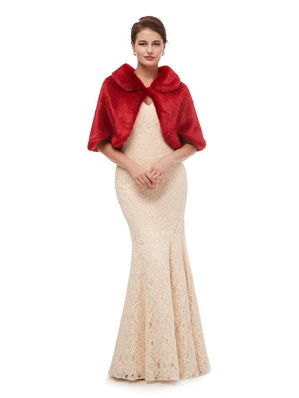 Women's Wedding Bridal Sleeveless Wrap/Shawls With Pure colour