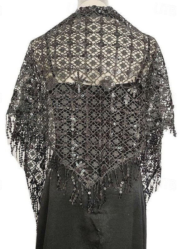 Women's Wedding Bridal Sleeveless Wrap/Shawls With Pure colour,Paillette & Splicing