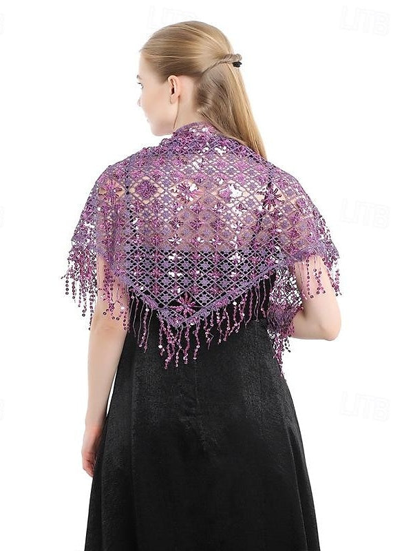 Women's Wedding Bridal Sleeveless Wrap/Shawls With Pure colour,Paillette & Splicing