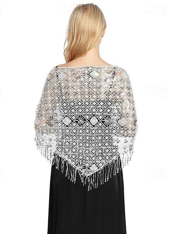 Women's Wedding Bridal Sleeveless Wrap/Shawls With Pure colour,Paillette & Splicing