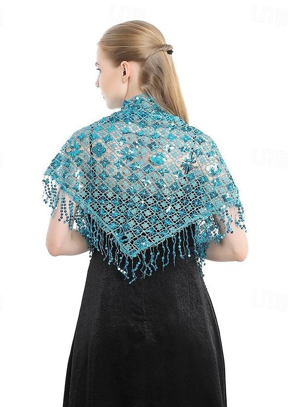 Women's Wedding Bridal Sleeveless Wrap/Shawls With Pure colour,Paillette & Splicing