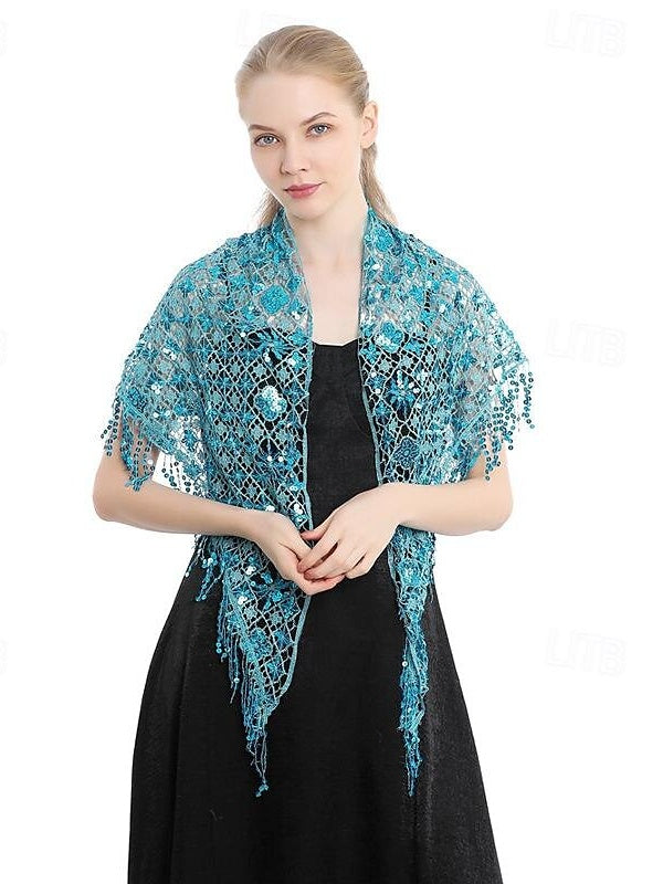 Women's Wedding Bridal Sleeveless Wrap/Shawls With Pure colour,Paillette & Splicing