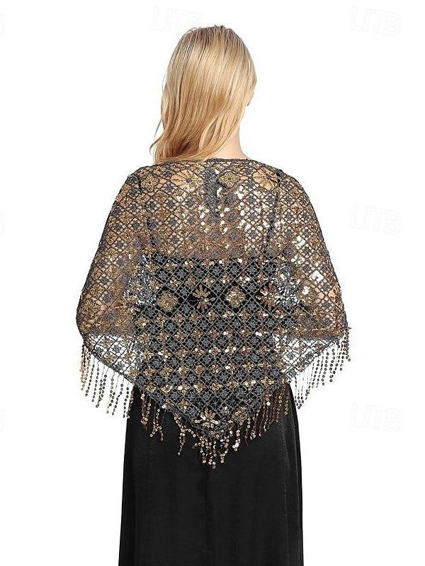 Women's Wedding Bridal Sleeveless Wrap/Shawls With Pure colour,Paillette & Splicing