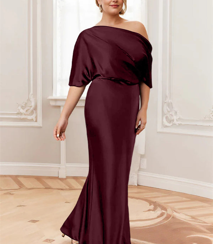 Sheath/Column One-Shoulder Floor-Length Mother of the Bride Dresses