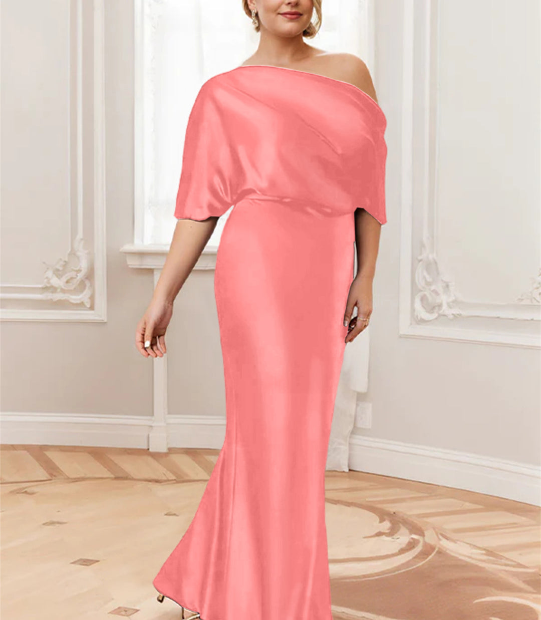 Sheath/Column One-Shoulder Floor-Length Mother of the Bride Dresses