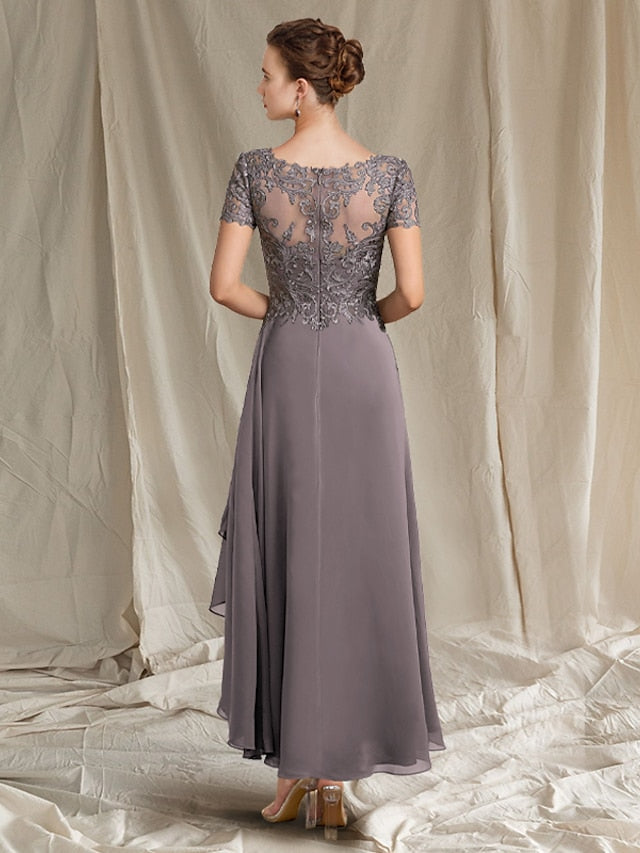 A-Line/Princess V-Neck Tea-Length Mother of the Bride Dresses