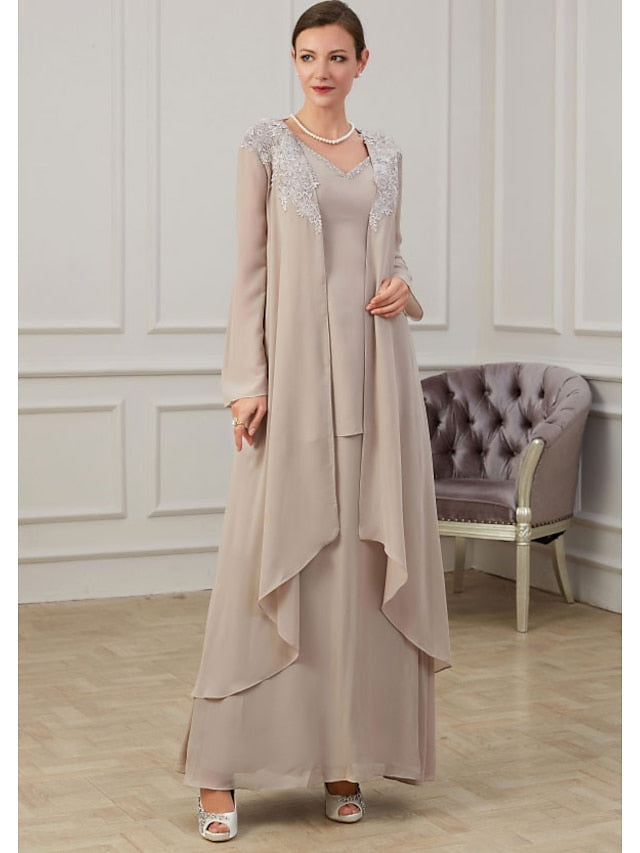 A-Line/Princess V-Neck Floor-Length Mother of the Bride Dresses