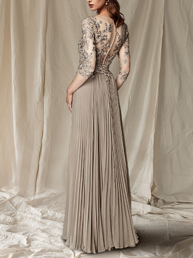 A-Line/Princess V-Neck Floor-Length Mother of the Bride Dresses