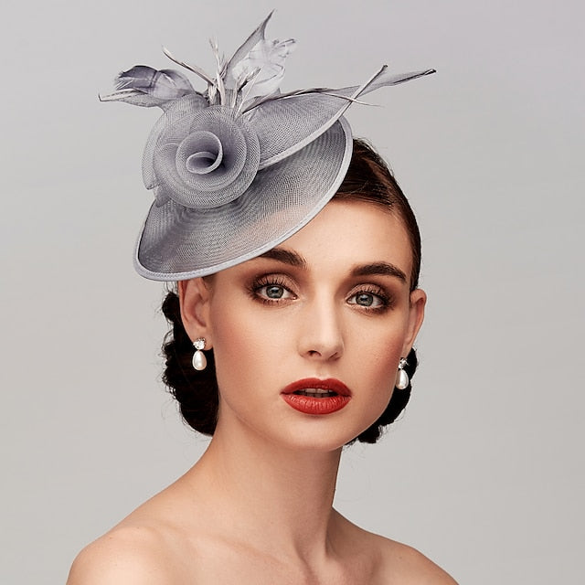 Kentucky Derby Hat Fascinators Headpiece with Feather