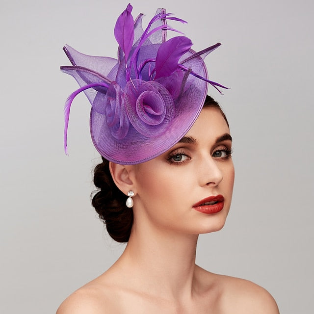 Kentucky Derby Hat Fascinators Headpiece with Feather