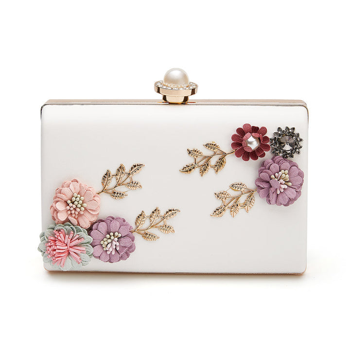 Flower Imitation Pearl Unique Clutch Bags