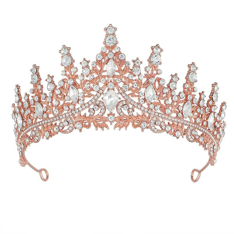 Crown Tiaras Alloy Wedding Party / Evening Retro Sweet Headpieces With Crystal