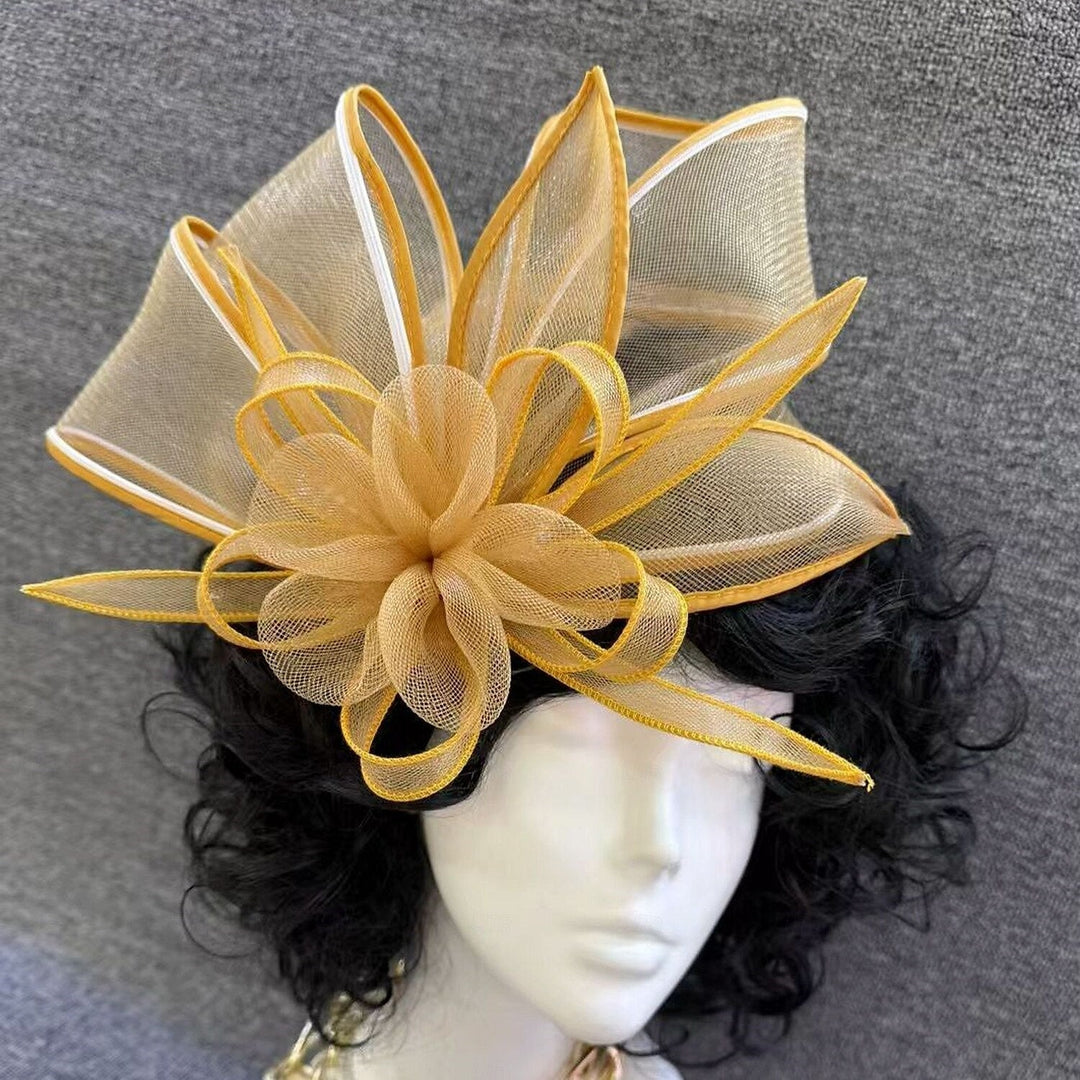 Classic Net Knot Hat Fascinator Hats Headpiece With Cap Floral Headpiece