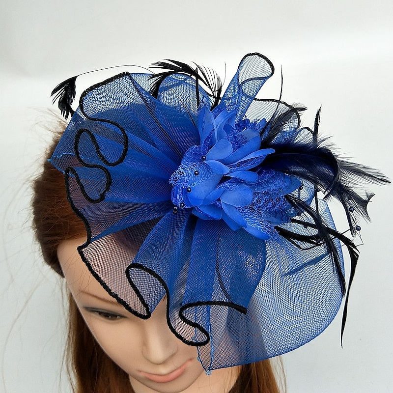 Special Occasion Fascinators Net Wedding  Hats Flower Headpiece & Beading