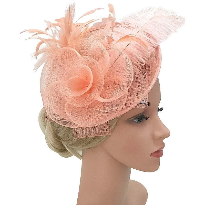 Special Occasion Tea Party Kentucky Derby Hat Fascinators  Feather Flower Headpiece