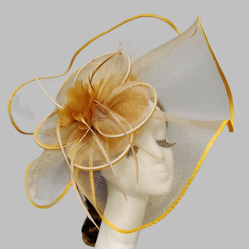 Delicate Net Veil Hat Flower Fascinators/Headpiece with Cap