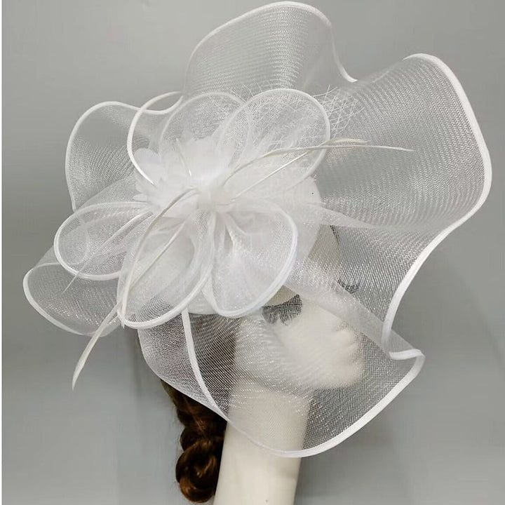 Delicate Net Veil Hat Flower Fascinators/Headpiece with Cap