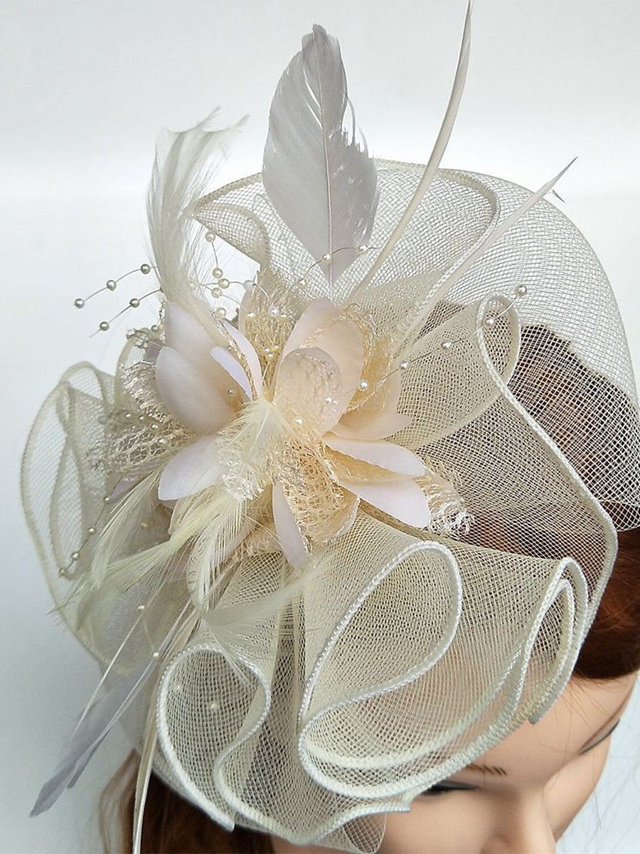 Women's Kentucky Derby Hat Wedding Fascinators/Headpiece with Feather & Beadings