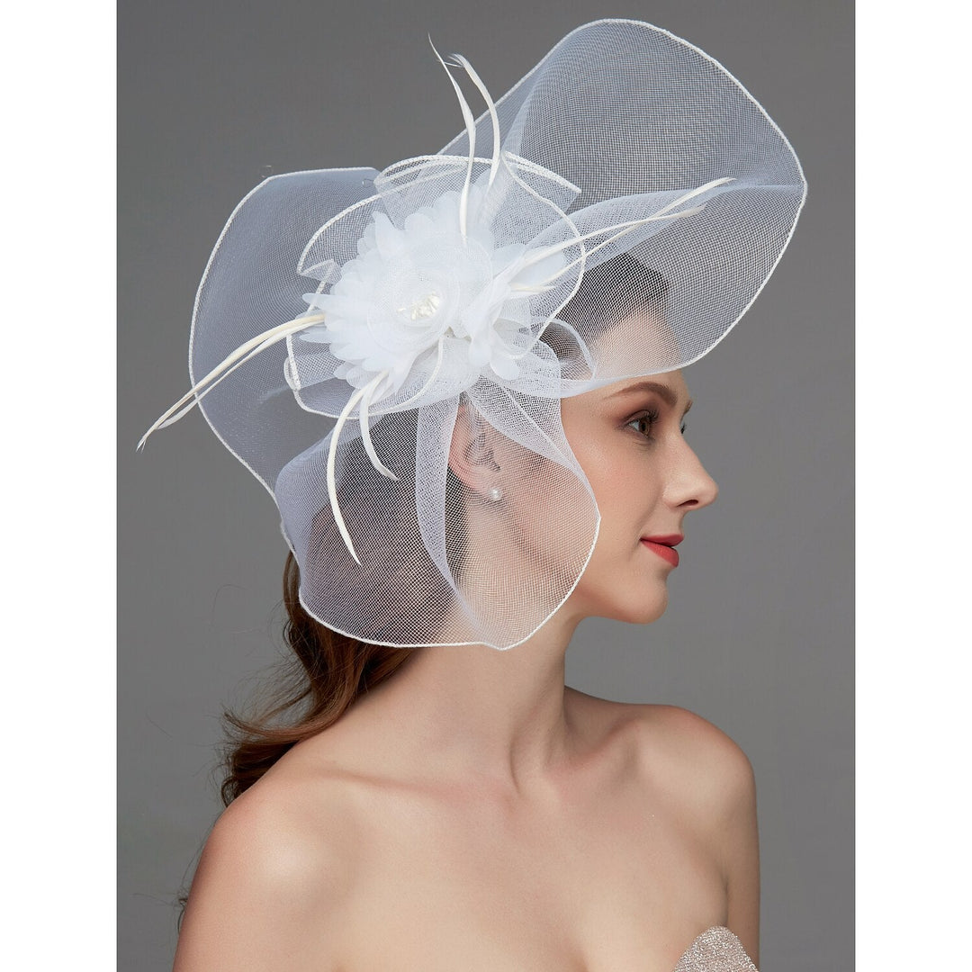 Flower Feather Net Kentucky Derby Hat Horse Race Elegant Fascinators/Headpiece