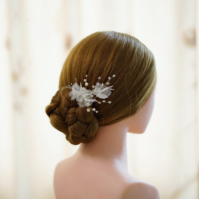 Elegant Organza Wedding Flower Hat Fascinators/Headpiece with Pearls & Beadings