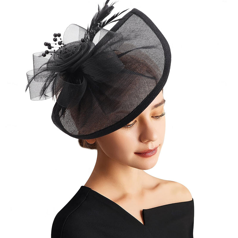 Women's Retro Tulle Veil Fascinator Floral Hat/Headpiece For Party